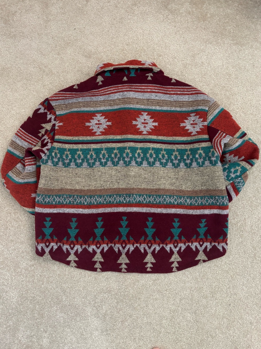 Aztec-Print Button Front Jacket - Picture 2 of 2